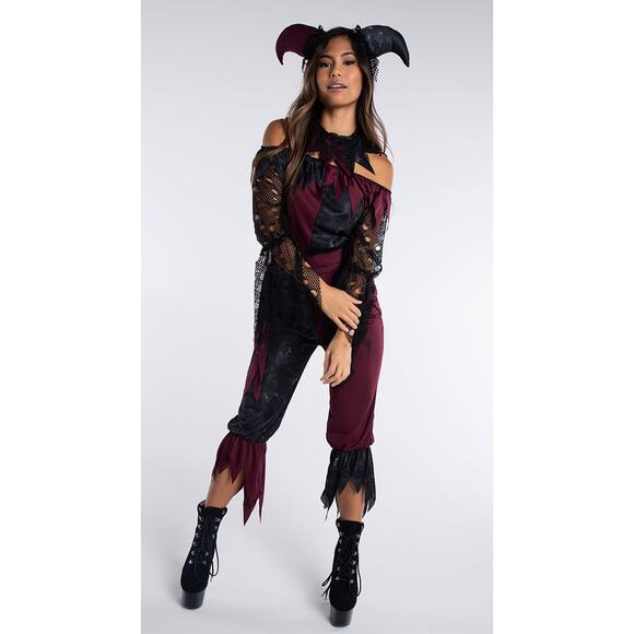 NEW California Costumes Psycho Jester Clown Costume Size Medium - Picture 7 of 8